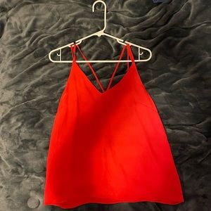 Red Strappy Tank Top Blouse by Soprano - S